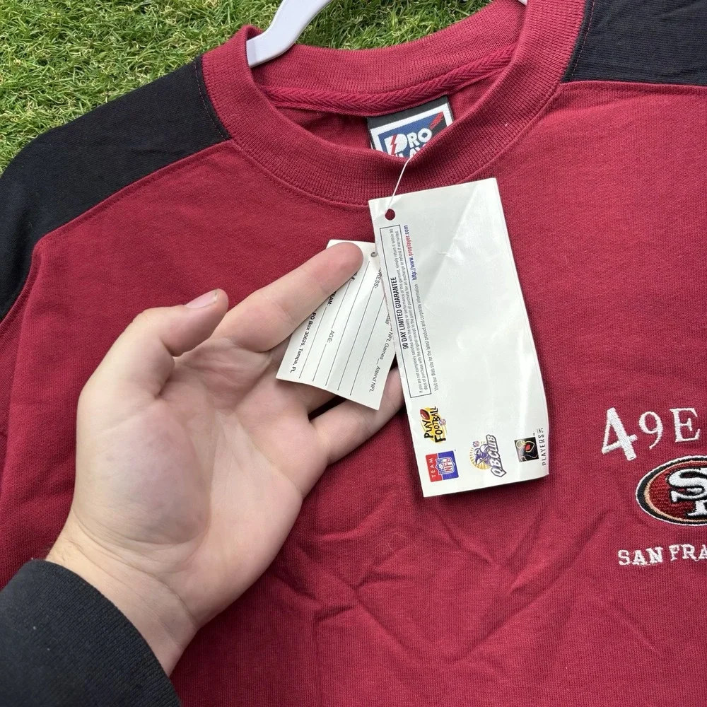 San Francisco 49ers Shirt Mens Medium NFL Pro Player Red Long Sleeve NWT